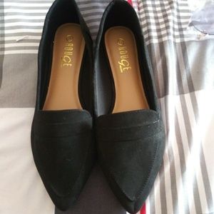 Black swede shoes